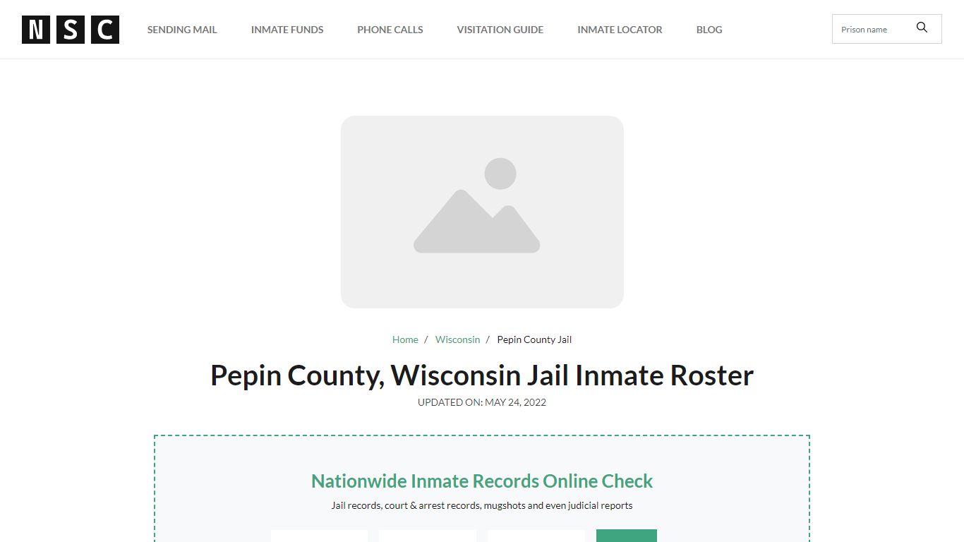 Pepin County, Wisconsin Jail Inmate Roster