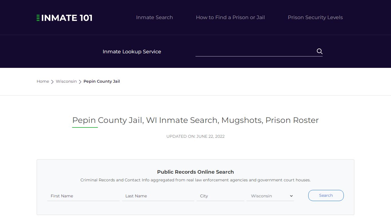 Pepin County Jail, WI Inmate Search, Mugshots, Prison Roster